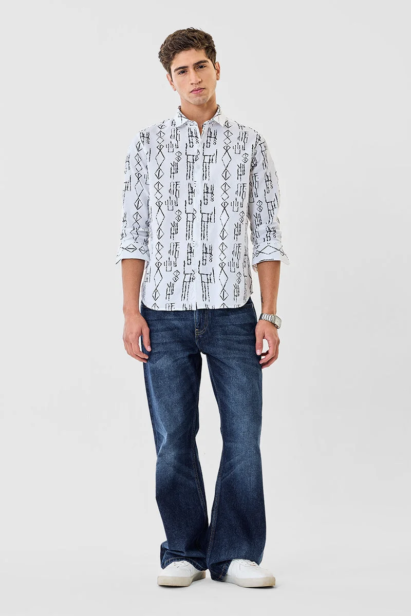 سنيتش Abstract 100% Cotton Shirt